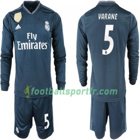 Tenue Real Madrid VARANE 5 Enfant Extérieur 2018-2019 Maillot de Foot ML
